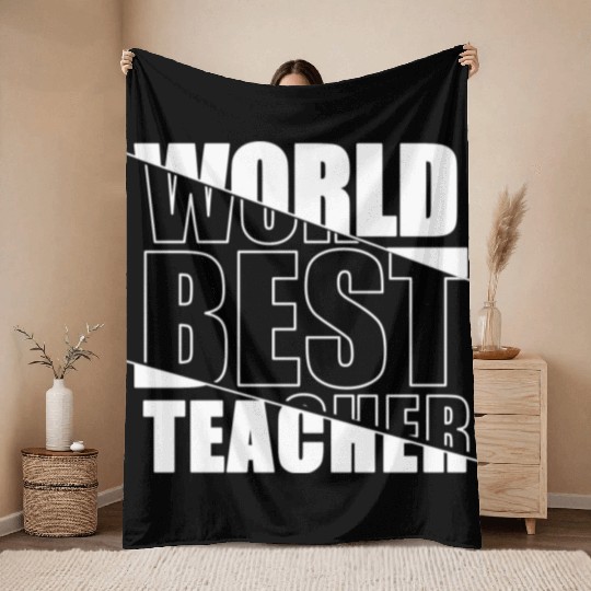 World Best Teacher Throw Blankets