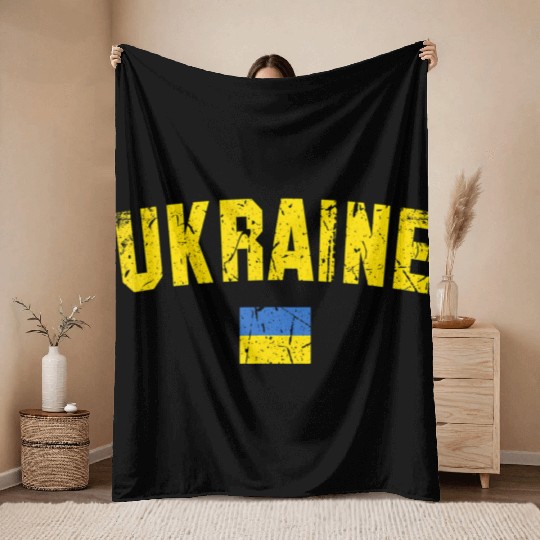 Ukraine Flag Ukraine Throw Blankets