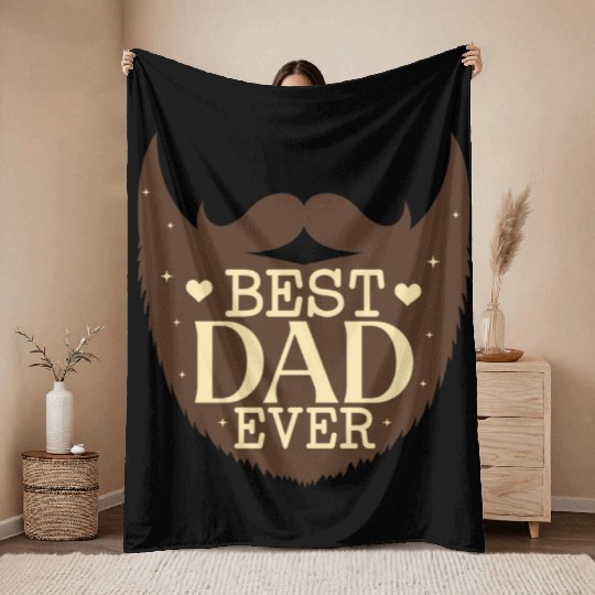 best dad ever Throw Blankets