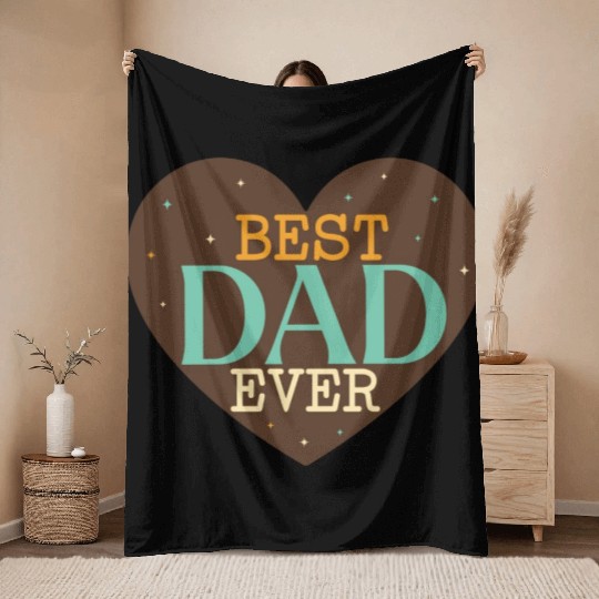 best dad ever Throw Blankets