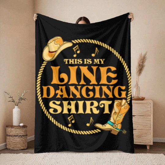 This Is My Line Dancing Throw Blankets Western Country Musi