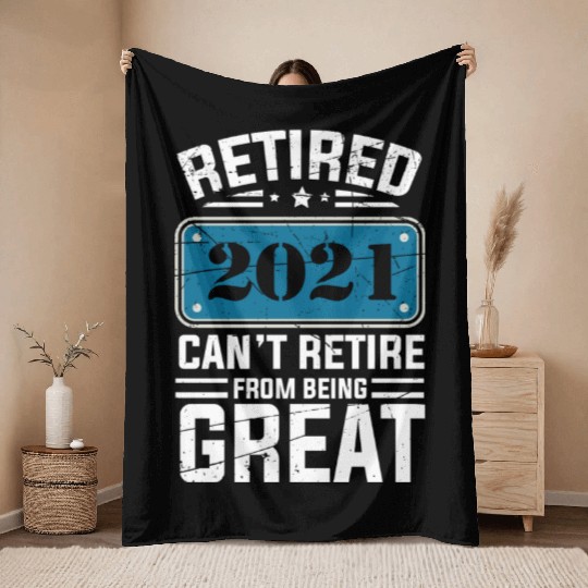 Can t Retire From Being Great Men s Design Throw Blankets