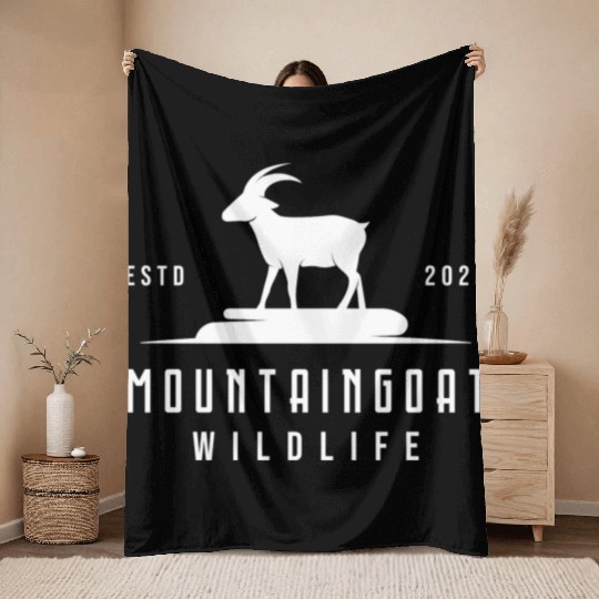Mountain Goat Nature Wild Animals Mountain Animals Throw Blankets