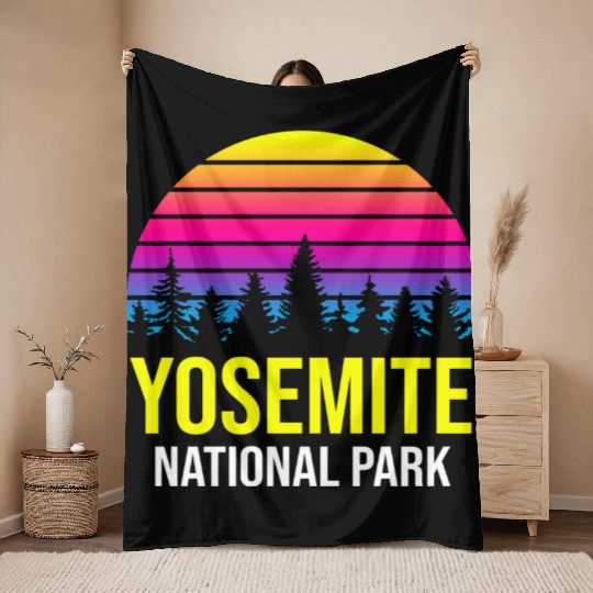 Yosemite National Park Throw Blankets