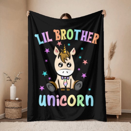 Lil Brother Uorn Party Toddlers Throw Blankets