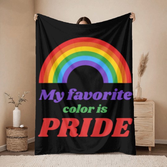 Pride Rainbow Throw Blankets