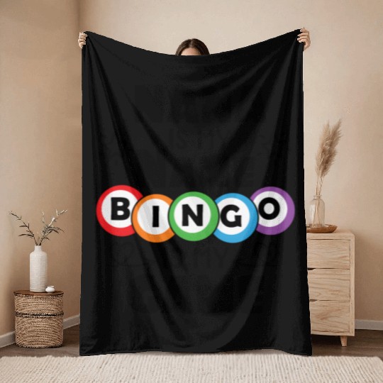 Nana Is My Name Bingo Is My Game Bingo Throw Blankets