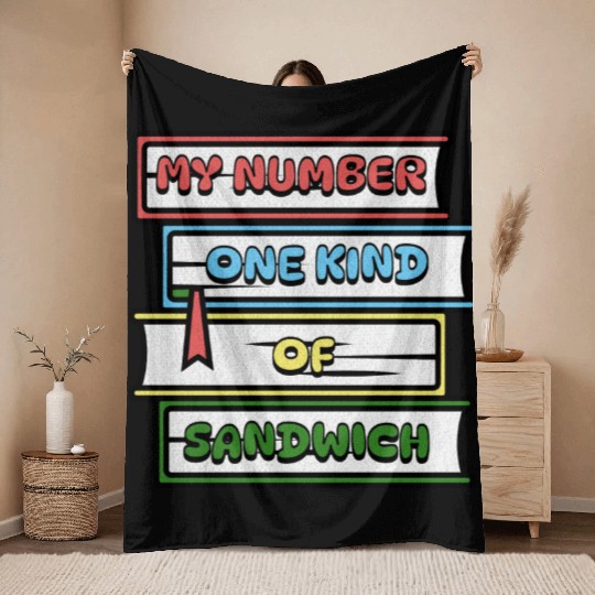 My Number One Kind Of Sandwich Book Lovers Throw Blankets