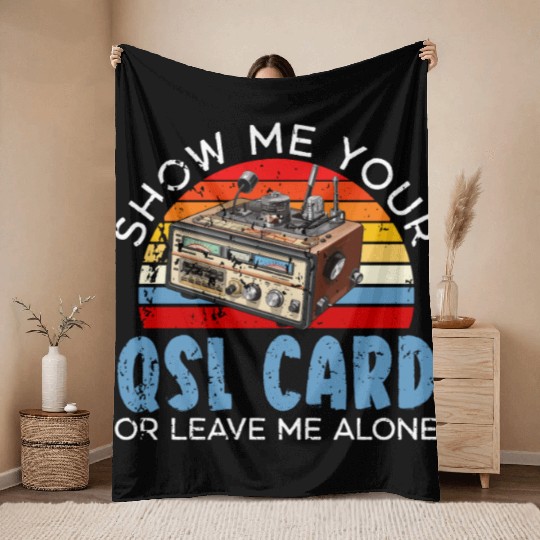 Ham Radio Operator Morse Code Radioactivity Throw Blankets