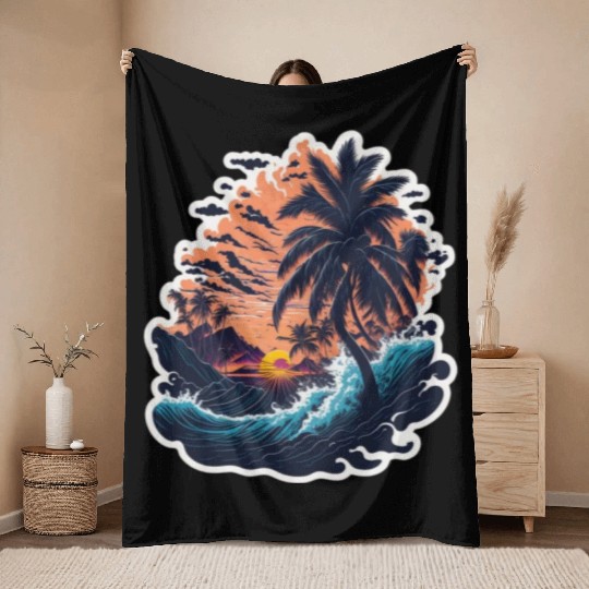 Sun, Beach and Wanderlust: Traveling Lover Throw Blankets