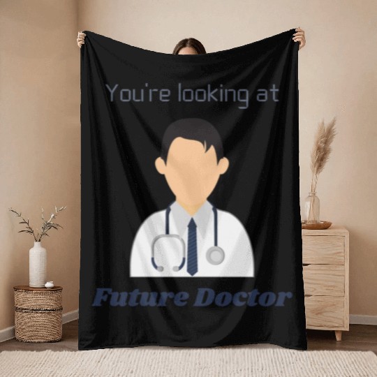 The Future Doctor Throw Blankets