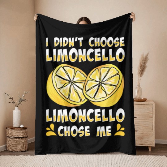 Italian Limoncello Lover Lemon Liquor Drinker Throw Blankets