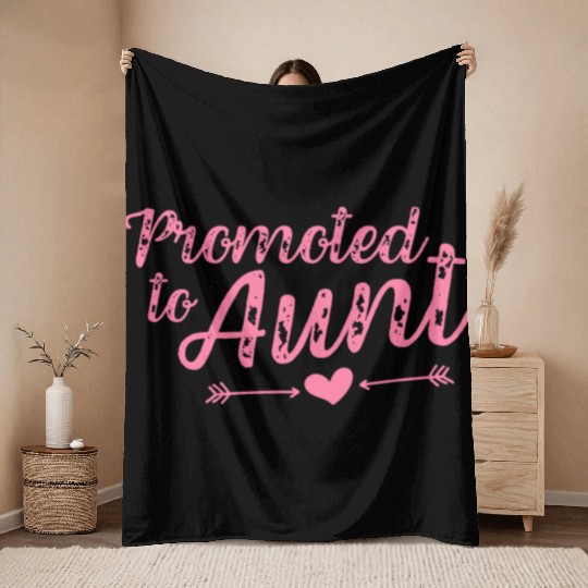 Promoted to Aunt | Aunt To Be Throw Blankets