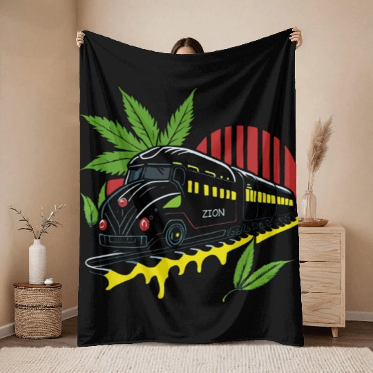 Zion Train Throw Blankets