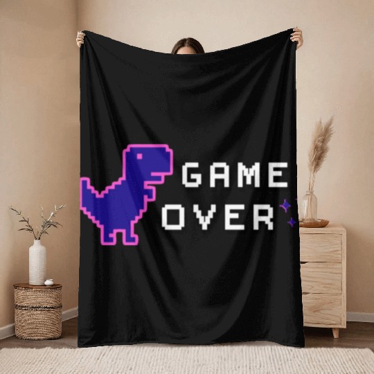 Game Over Lila Throw Blankets