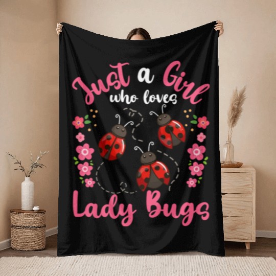 Ladybugs Entomology Entomologist Ladybug Lover Throw Blankets