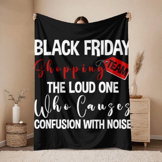 Black Friday Shopping Team 2 Throw Blankets
