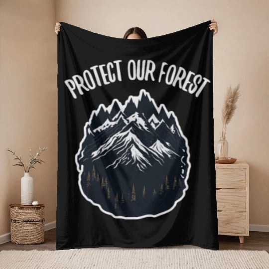 Natur Wildlife Outdoor Forest Camping Hiking Throw Blankets