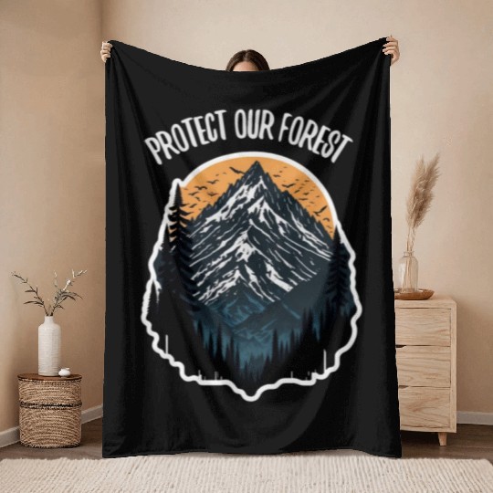 Natur Wildlife Outdoor Forest Camping Hiking Throw Blankets