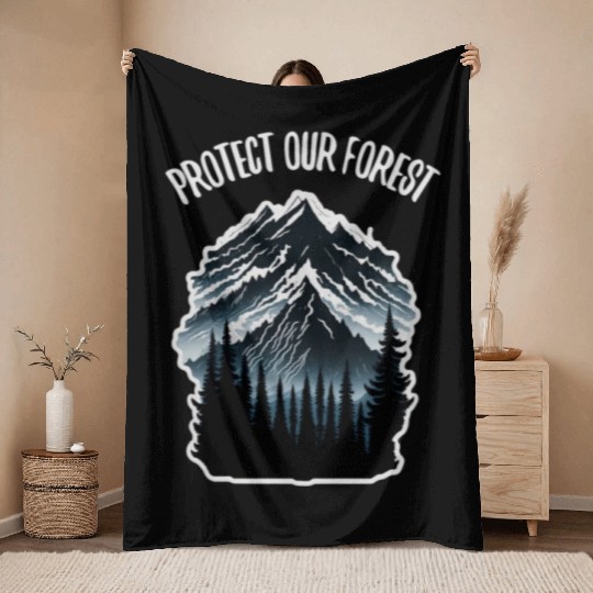 Natur Wildlife Outdoor Forest Camping Hiking Throw Blankets