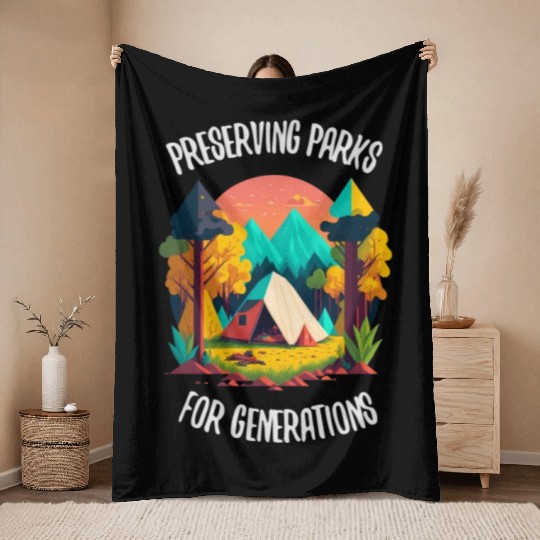 Natur Wildlife Outdoor Forest Camping Hiking Throw Blankets