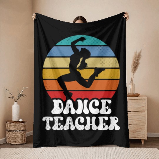 Dance Teacher Teach Dancer Dancing Class Throw Blankets