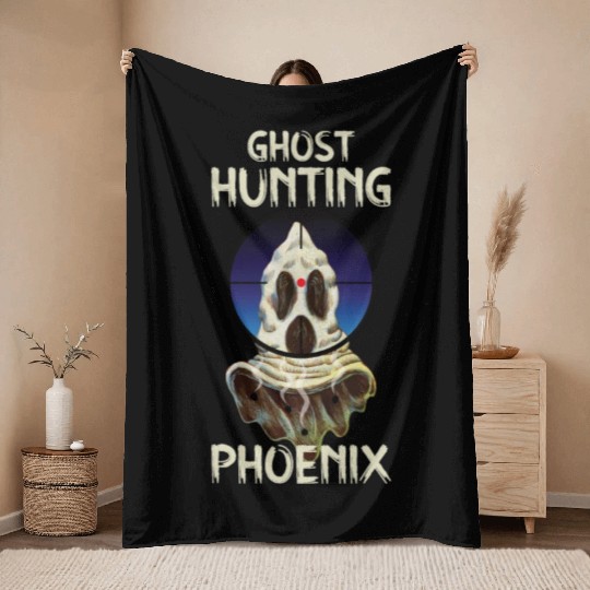 Paranormal Investigator Phoenix Ghost Hunter Ghost Throw Blankets