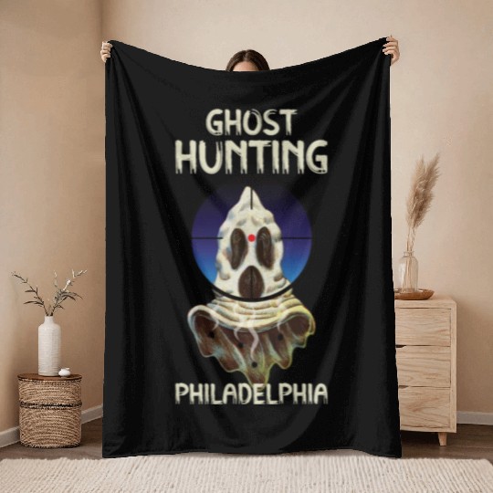 Paranormal Investigator Philadelphia Hunter Ghost Throw Blankets