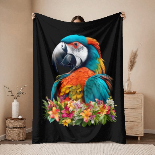 Beautiful Nature - Macaw 03 Throw Blankets