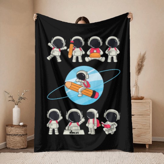 WINKYES - Funny Astronauts Throw Blankets