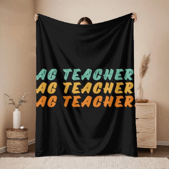 Ag Teacher Agriculture S For Farming Gardening Throw Blankets