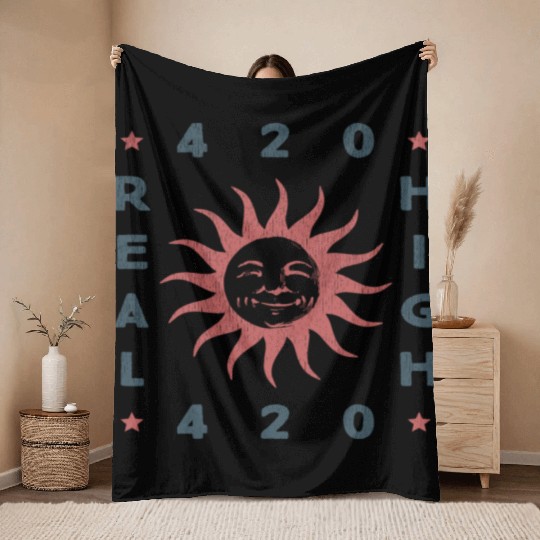 420 REAL HIGH nostalgia Throw Blankets