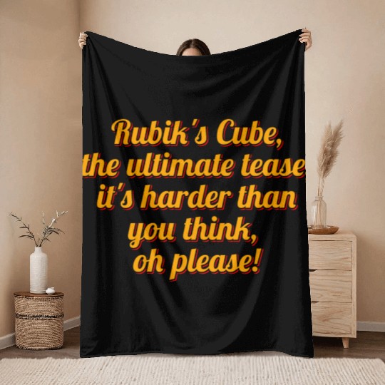Rubiks Cube Conundrum Throw Blankets