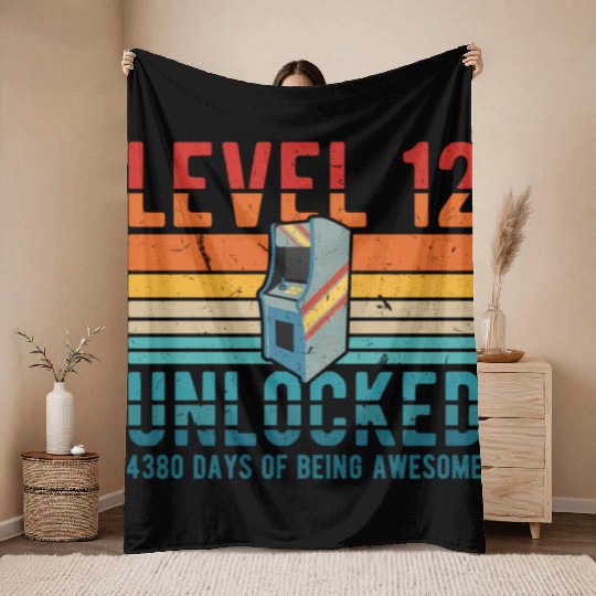 2007 12th Being Awesome 4380 Days Anniversary Throw Blankets