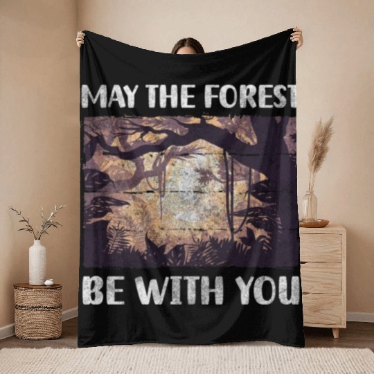 Forest Forests Wilderness Forester Throw Blankets
