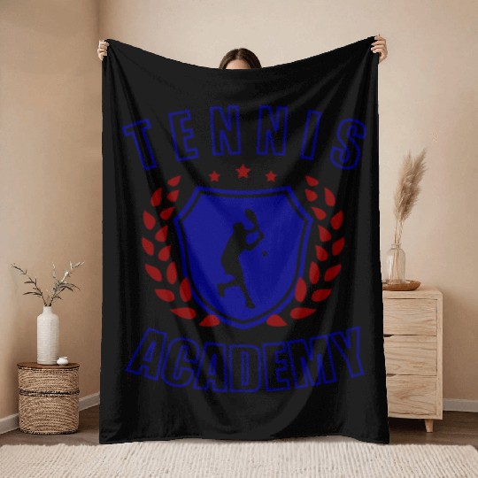 Tennis Academy Throw Blankets