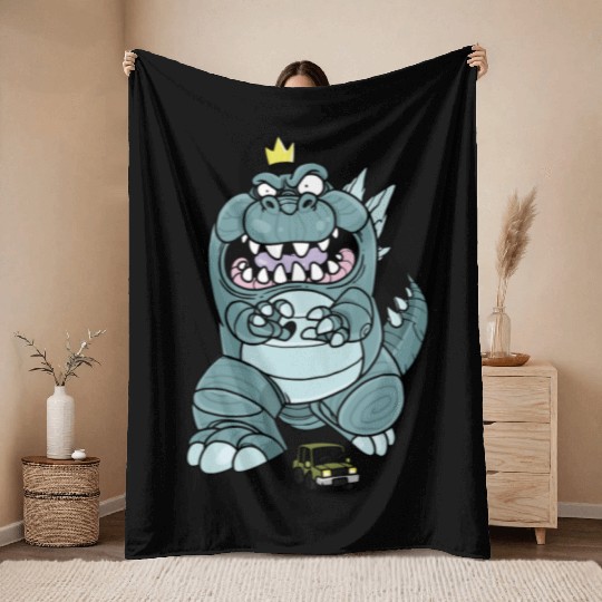 Funny Animal Face Throw Blankets