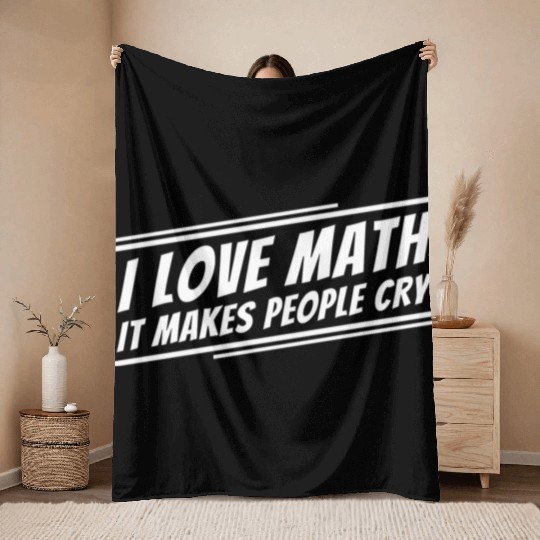I Love Math Funny Math Teacher Throw Blankets