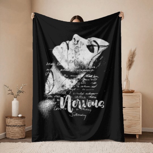 Y2k Aesthetic Grunge - Nervous Throw Blankets