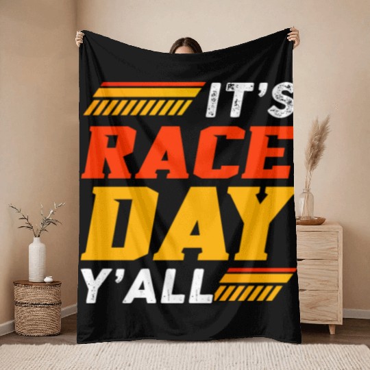 It's Race Day Y'All Throw Blankets