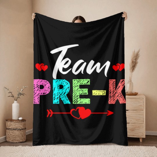 Team Pre K Teacher Throw Blankets