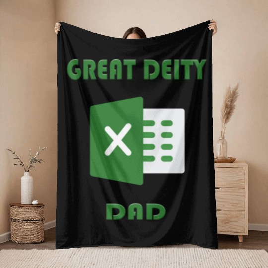 Great deity excel dad Throw Blankets