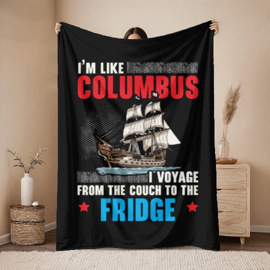 Christopher Columbus Italian American Columbus Day Throw Blankets