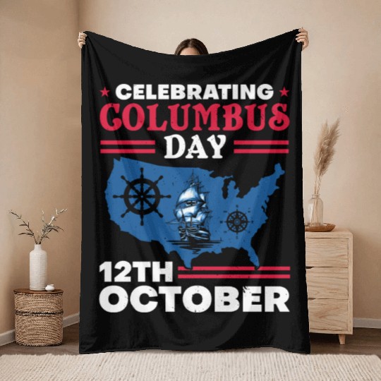 Christopher Columbus Italian American Columbus Day Throw Blankets