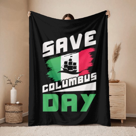 Christopher Columbus Italian American Columbus Day Throw Blankets