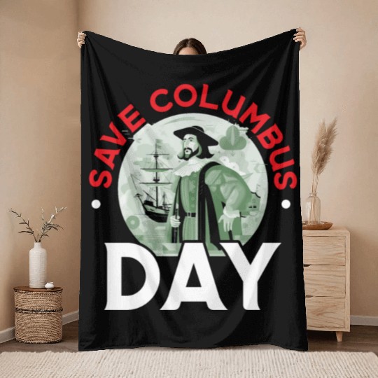 Christopher Columbus Italian American Columbus Day Throw Blankets