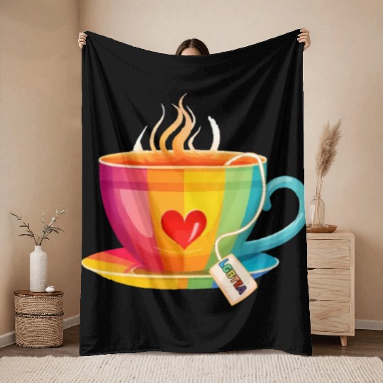 LGBTQIA+ LGBTQ LGBT Gay Pride LGBTea Throw Blankets
