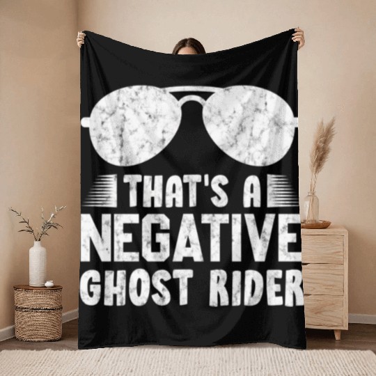 That'S A Negative Ghost Rider Pun For Movie Throw Blankets