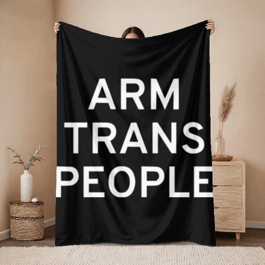 Arm Trans People 80s vintage Throw Blankets