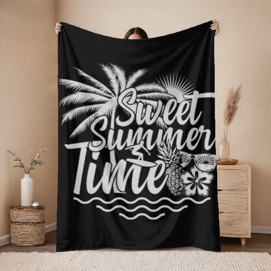 Summer Vibes Throw Blankets